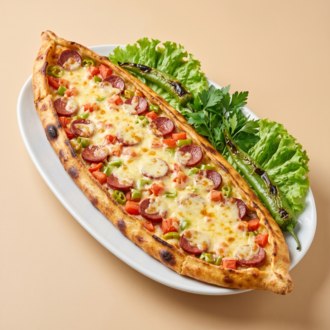 Sosisli Kaşarlı Pide (Açık) görseli