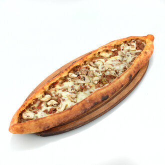 Kuşbaşılı Mantarlı Pide görseli