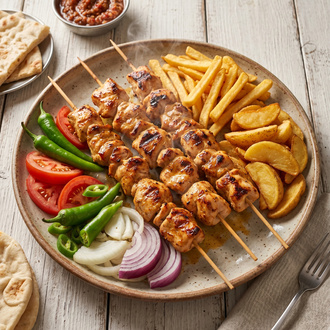 Fırında Tavuk Şiş görseli