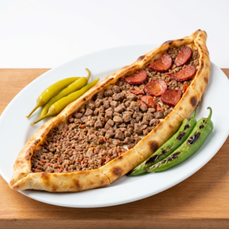 Kıymalı Kavurmalı Sucuklu Pide görseli