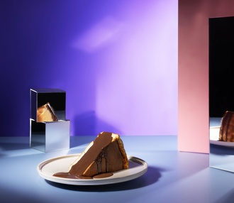 Çikolata Soslu Bask Cheesecake (1 Kişilik) görseli