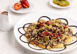2 Adet Standart Çiçek Waffle (21 Cm.) görseli