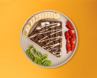 Çikolatalı Meyveli Waffle görseli