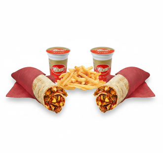 2'Li Tavuk Döner Dürüm Menü 2 görseli