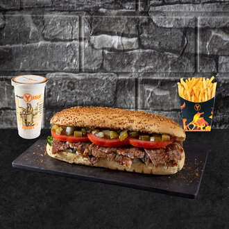 Patatesli Yarım Porsiyon Ekmek Arası Döner Menü görseli