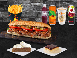 Dört Dörtlük Tam Porsiyon Ekmek Arası Döner Menü görseli