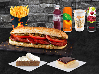 Dört Dörtlük Tam Porsiyon Ekmek Arası Sucuk Menü görseli