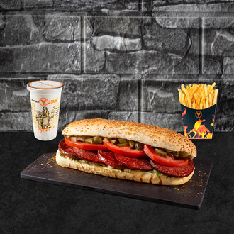 Patatesli Tam Porsiyon Ekmek Arası Sucuk Menü görseli