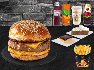 Dört Dörtlük Tek Köfte Burger Menü görseli