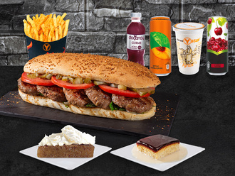 Dört Dörtlük Tam Porsiyon Ekmek Arası Köfte Menü görseli