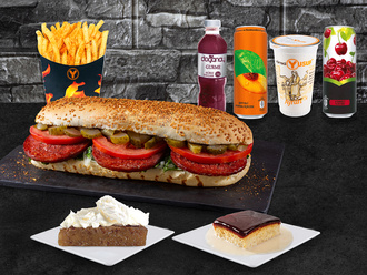 Dört Dörtlük Yarım Porsiyon Ekmek Arası Sucuk Menü görseli