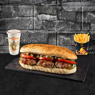 Patatesli Yarım Porsiyon Ekmek Arası Köfte Menü görseli