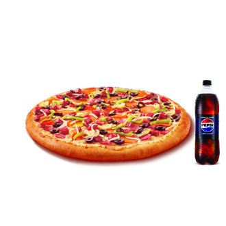 Büyük Boy Pizza + İçecek (1 L) görseli