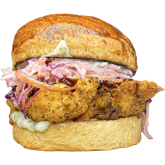 Chicken Coleslaw Burger Ve Patates Kızartması görseli