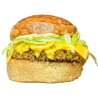 Vejetaryen Burger Ve Patates Kızartması görseli