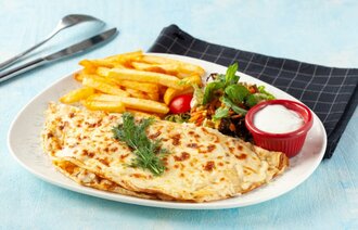 Kremalı Mantarlı Tavuklu Krep görseli