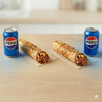 2 Hatay Usulü Tavuk Dürüm 2 Pepsi görseli