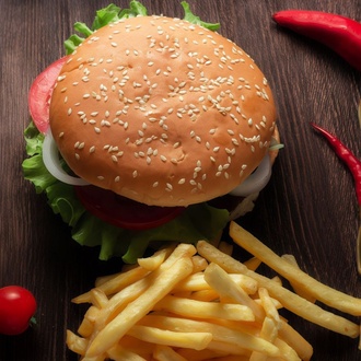 Tavuk Şnitzel Burger görseli
