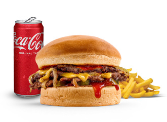 Smash Double Alev Alev Burger Menü görseli