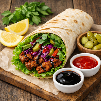 Köy Lavaşlı Mega Çiğ Köfte Dürüm (130 Gr.) görseli