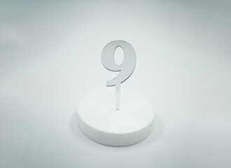 9 Rakam Gümüş Pleksi görseli