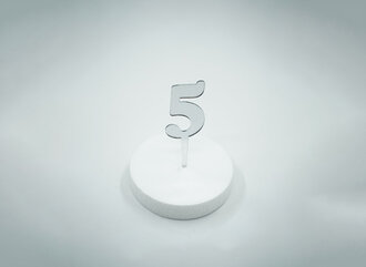 5 Rakam Gümüş Pleksi görseli