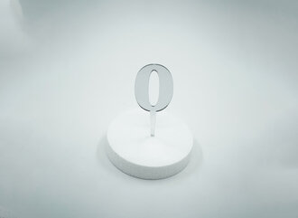 0 Rakam Gümüş Pleksi görseli