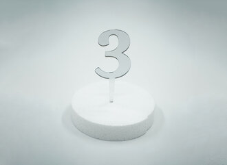 3 Rakam Gümüş Pleksi görseli