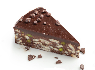 Bitter Çikolatalı Fıstıklı Mozaik Pasta görseli