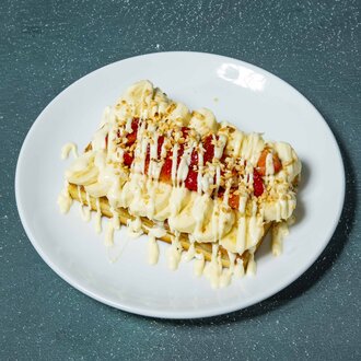Sütlü Beyaz Çikolatalı Maxi Waffle (Büyük Boy) görseli