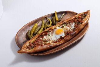 Kuşbaşılı Kayık Pide (Açık) (Uzun) görseli