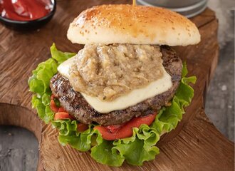 Köz Patlıcanlı Burger görseli