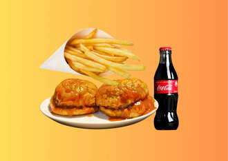 2 Li Menü Islak Hamburger & İçecek görseli