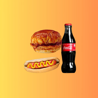 Islak Hamburger + Sosisli+ İçecek görseli