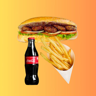 Ekmek Arası Köfte + Patates + İçecek görseli