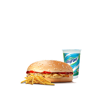 Çocuk Tavuk Döner Burger Menü görseli