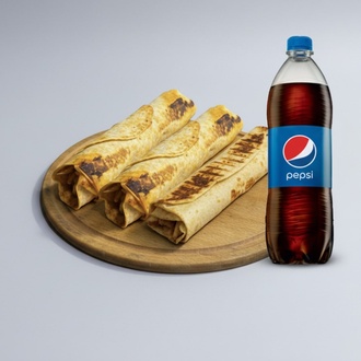 3'Lü Hatay Soslu Tavuk Döner Dürüm Menü görseli