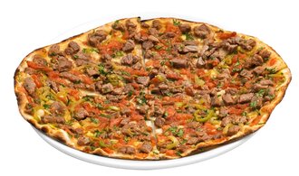 Kuşbaşılı Kaşarlı Lahmacun görseli