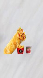 Tavuk Döner Dürüm + Patates Kızartması + Ayran (20 Cl.) görseli