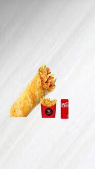 Tavuk Döner Dürüm + Patates Kızartması + Coca-cola (33 Cl.) görseli