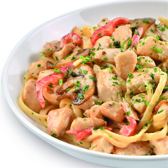 Mantar Soslu Tavuklu Makarnam görseli