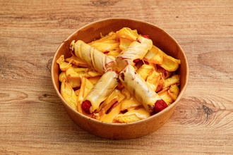 Cheddar Soslu Dana Sosis görseli