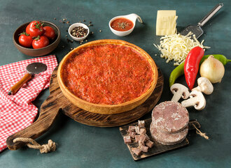 Kavurmalı Derin Tava Pizza (Büyük Boy) görseli