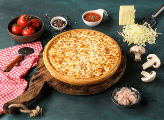 Karidesli İnce Tava Pizza (Büyük Boy) görseli