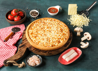 Karides Kalamar İnce Tava Pizza (Orta Boy) görseli