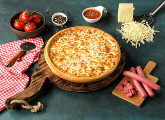 Sosisli İnce Tava Pizza (Orta Boy) görseli