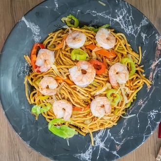 Karidesli Noodle görseli