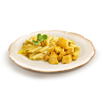 Köri Soslu Tavuk Ve Penne Makarna görseli