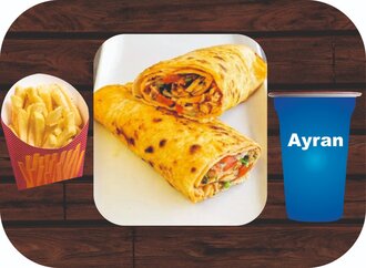 Soslu Tavuk Döner Dürüm & Ayran Menü görseli