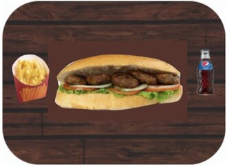 Yarım Ekmek Arası 3'Lü Köfte Menü & Şişe İçecek Menü görseli